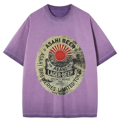 Tokyocanvas ASAHI BEER Japanese Gradient Washed T-Shirt