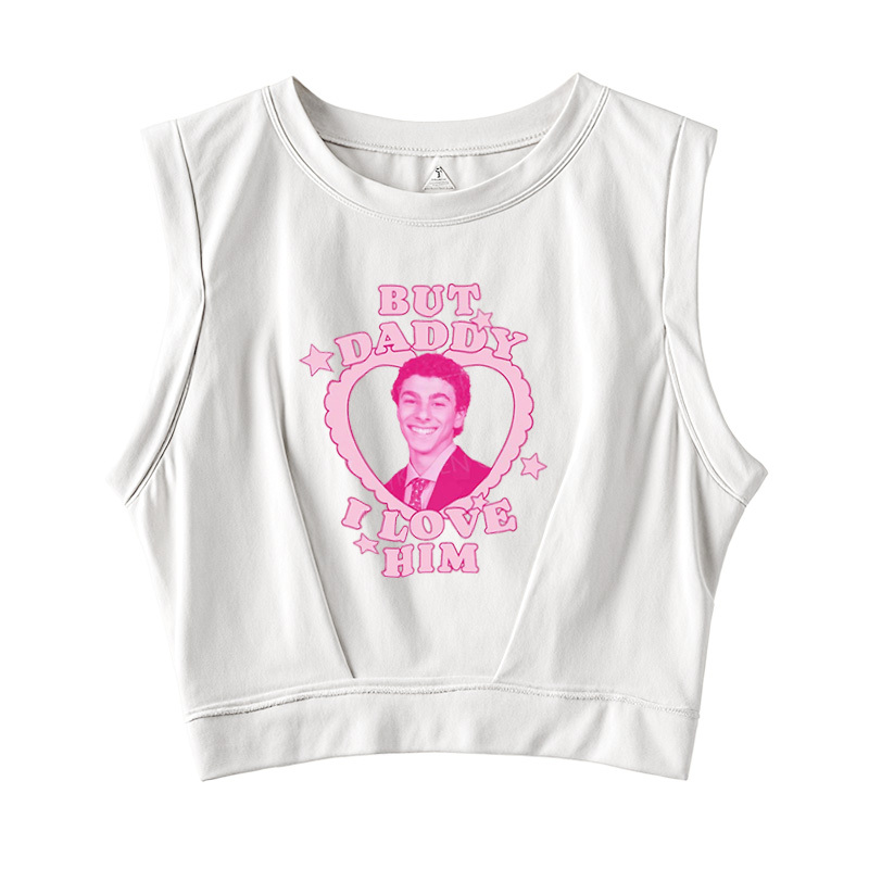 Tokyocanvas But Daddy I Love Him Sleeveless Crop Top