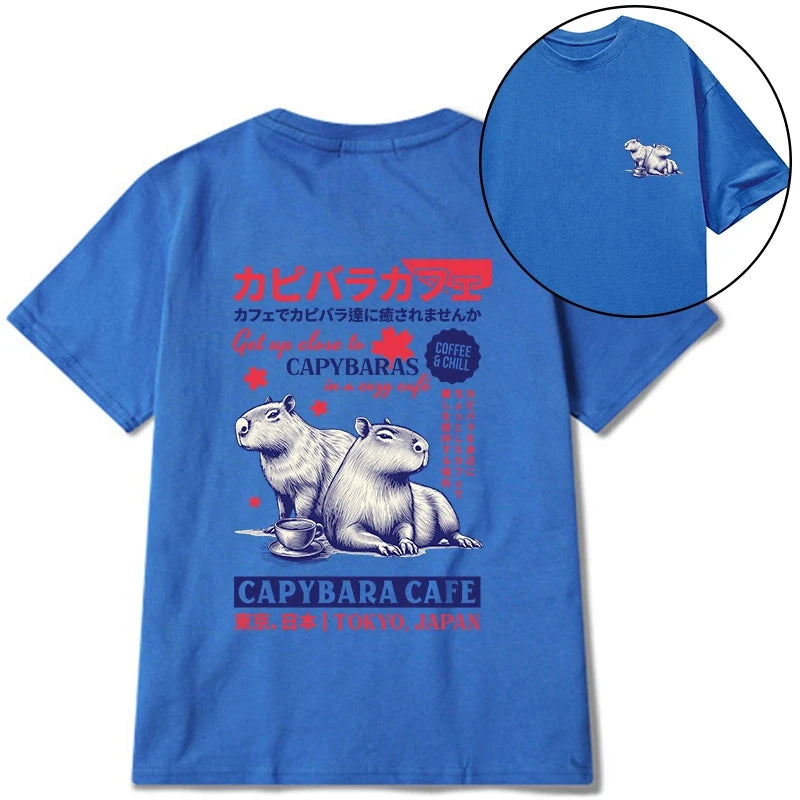 Tokyocanvas Tokyo Japan Capybara Cafe Front Back Classic T-Shirt