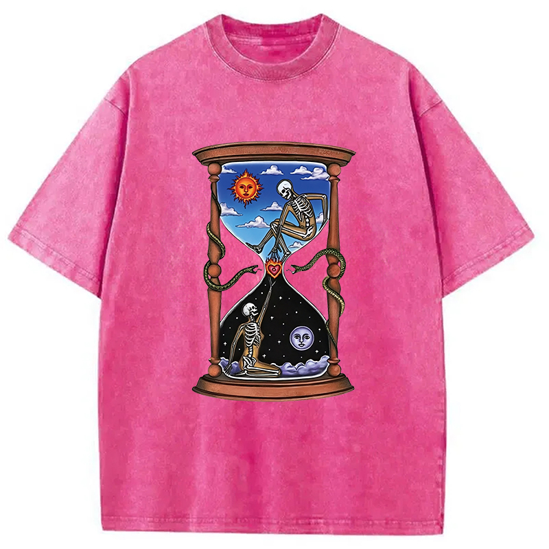 Tokyocanvas Love Fire Hourglass Washed T-Shirt