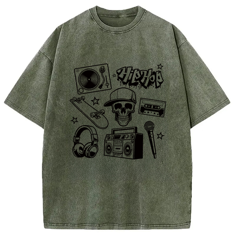Tokyocanvas Set of Hip Hop Culture Washed T-Shirt