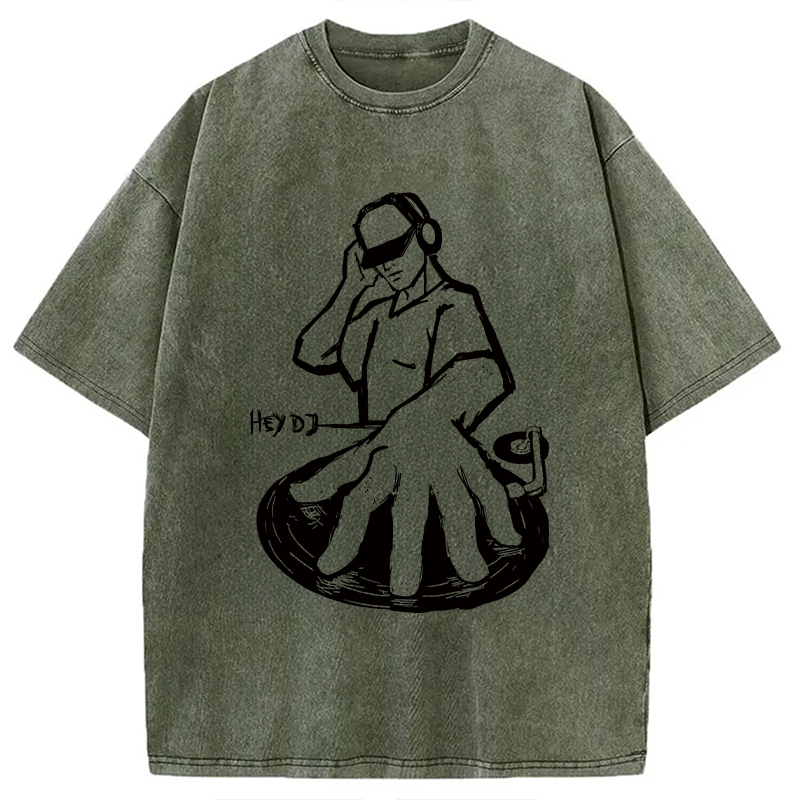 Tokyocanvas Hey DJ Washed T-Shirt