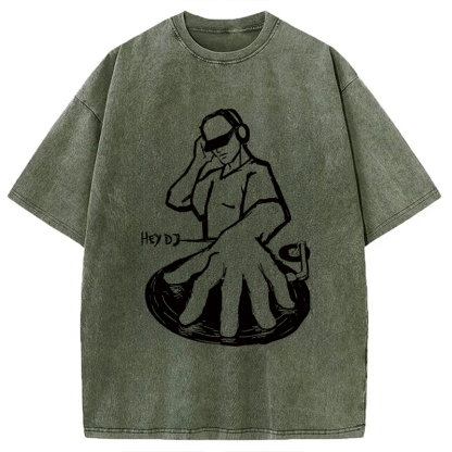 Tokyocanvas Hey DJ Washed T-Shirt