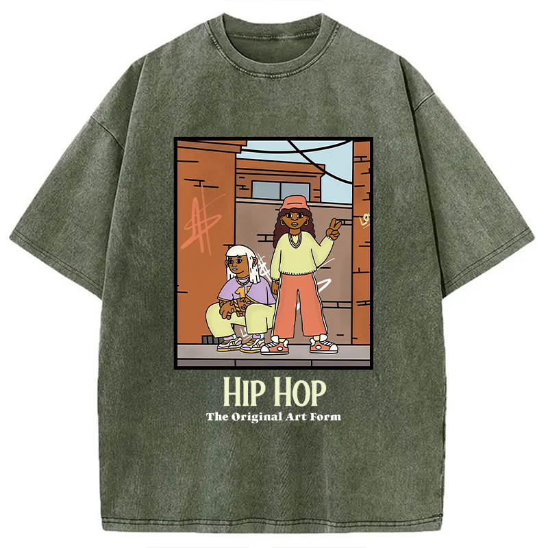 Tokyocanvas Hip Hop The Original Art Form Washed T-Shirt