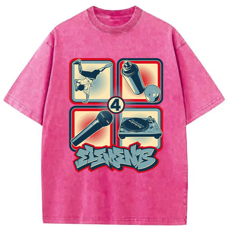 Tokyocanvas 4 Elements of Hip Hop Washed T-Shirt