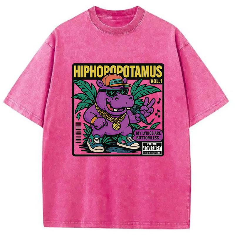 Tokyocanvas Hiphopopotamus Washed T-Shirt