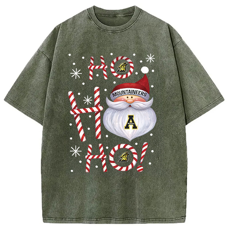 Tokyocanvas Santa ho ho ho Christmas Washed T-Shirt