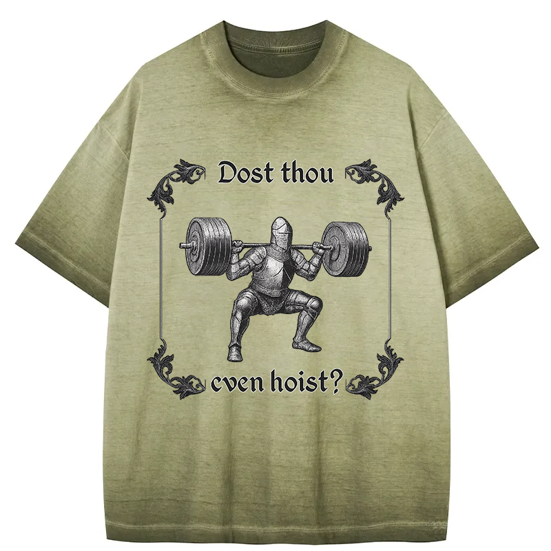 Tokyocanvas Dost Thou Even Hoist Gradient Washed T-Shirt