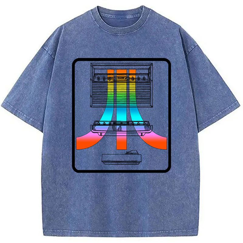 Tokyocanvas Retro game consoles Atari Washed T-Shirt
