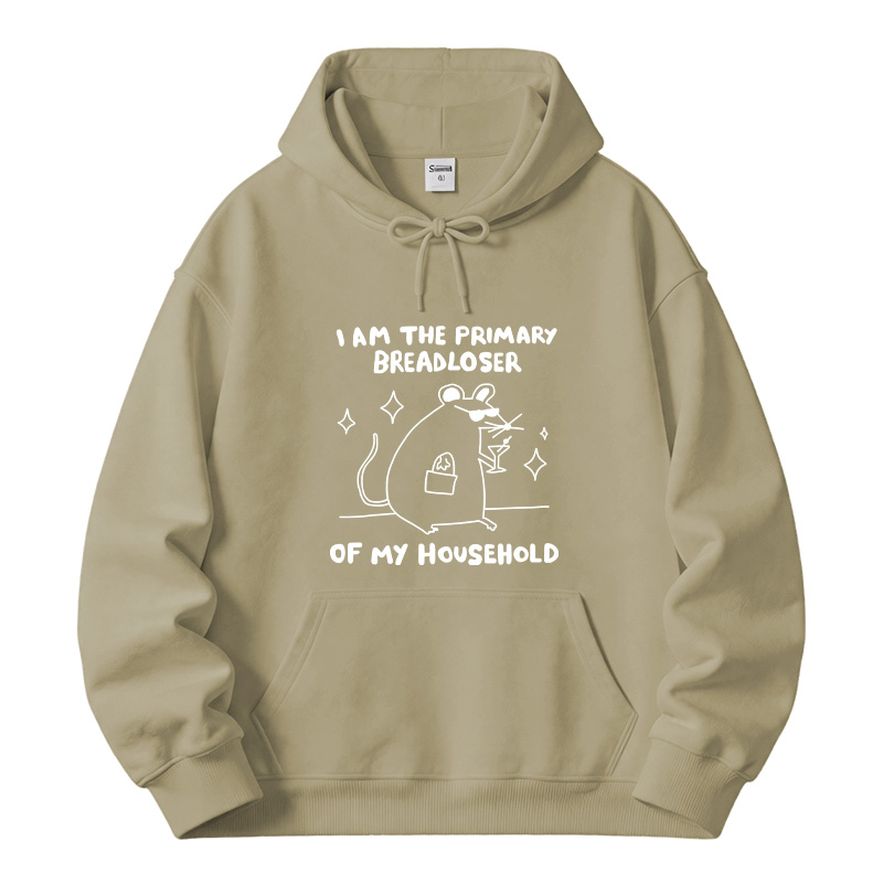 Tokyocanvas I Am the Primary Breadloser of My Household Fleece Lined Hoodie