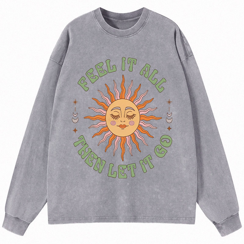 Tokyocanvas Breathe and Release Long Sleeve Washed T-Shirt