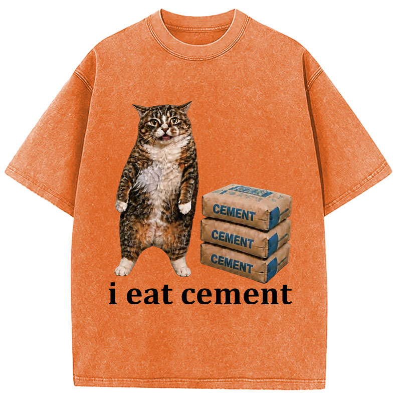 Tokyocanvas I Eat Cement  Washed T-Shirt