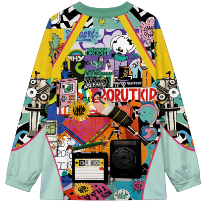 Tokyocanvas Vintage 80s Long Sleeve Graphic Print T-Shirt