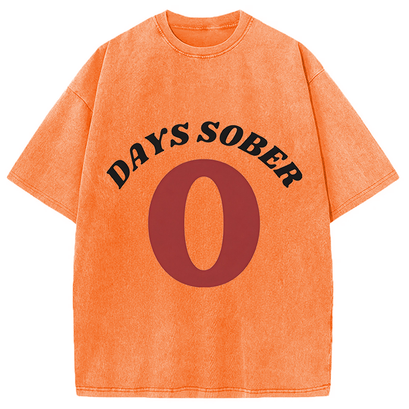 Tokyocanvas 0 Days Sober Washed T-Shirt