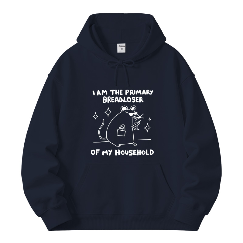 Tokyocanvas I Am the Primary Breadloser of My Household Fleece Lined Hoodie