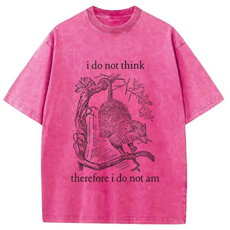 Tokyocanvas Opossum Weird Meme Washed T-Shirt