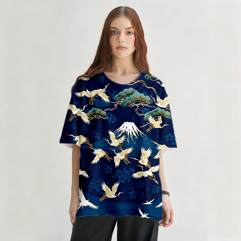 Tokyocanvas Japanese Fuji Graphic Print T-Shirt