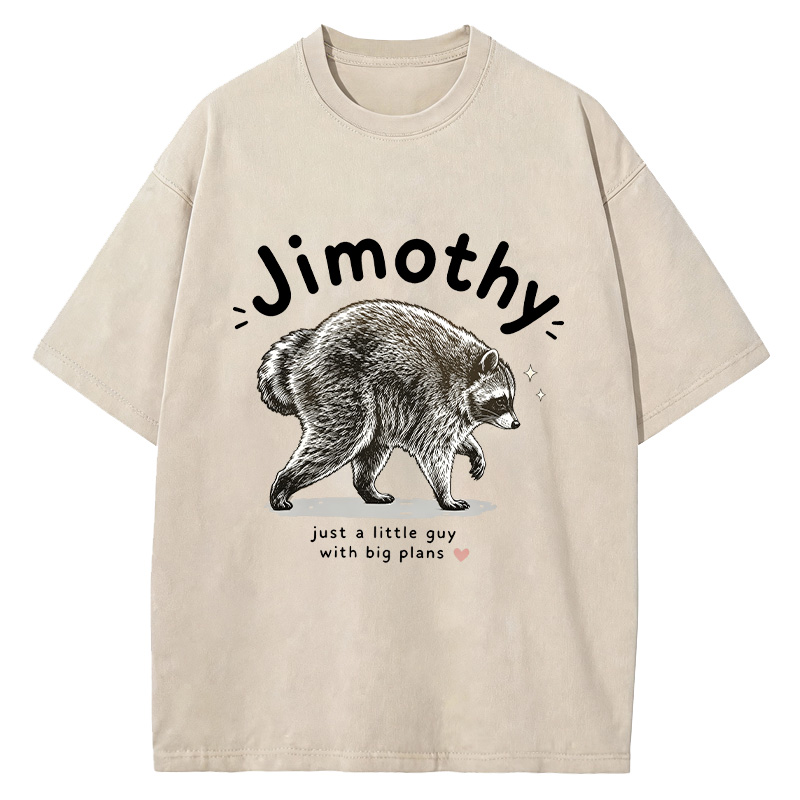 Tokyocanvas Jimothy Just A Little Guy With Big Plans Washed T-Shirt