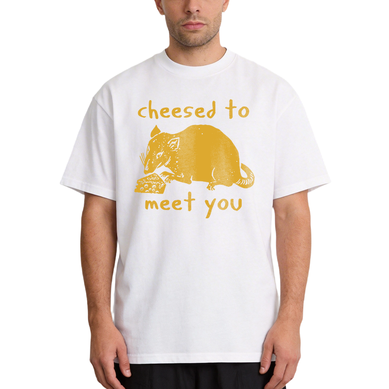 Tokyocanvas Cheesed To Meet You Funny Rat Meme Classic T-Shirt