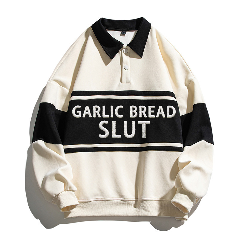 Tokyocanvas Asexuality Polo Embroidered Sweatshirt