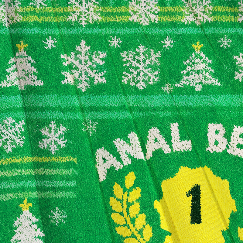 Tokyocanvas Bead Tug O War Champion Funny Green Christmas Ugly Sweatshirt