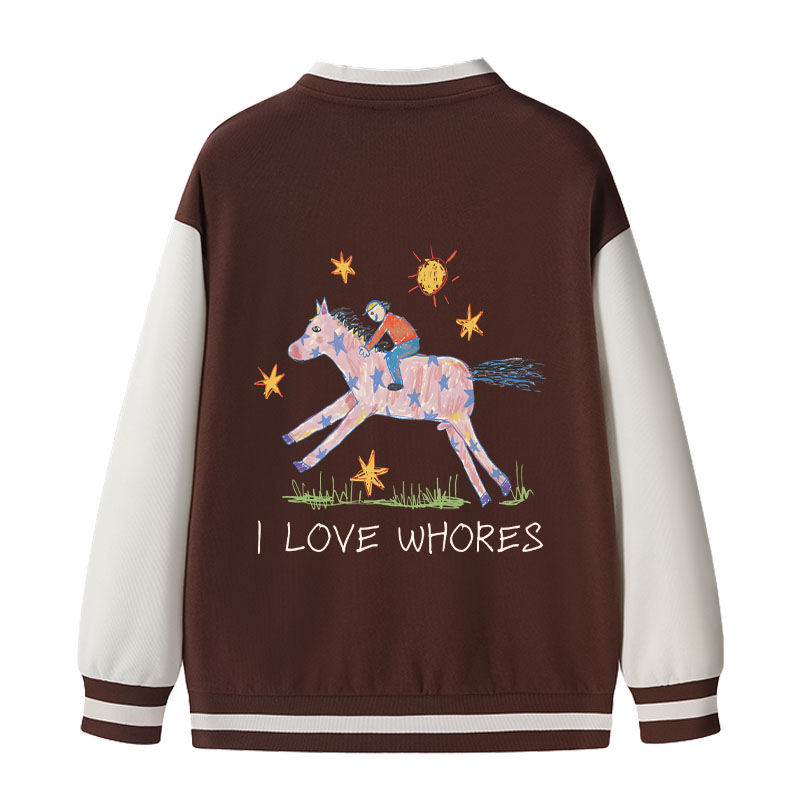 Tokyocanvas I Love Whores Varsity Jacket