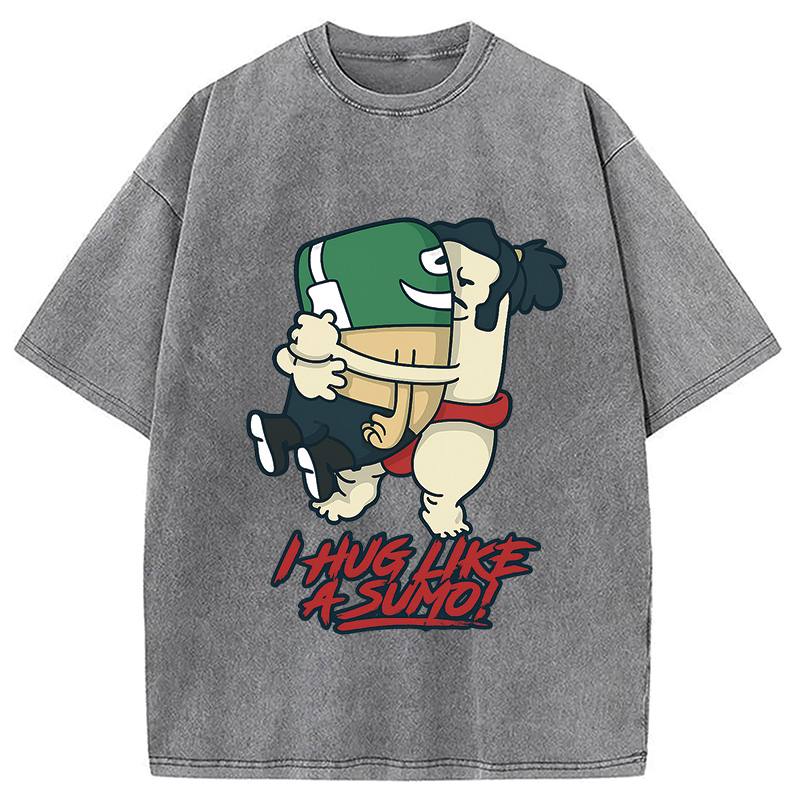 Tokyocanvas I Hug Like a Sumo Washed T-Shirt