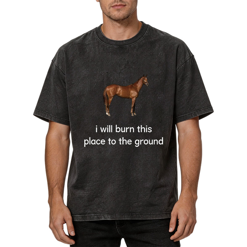 Tokyocanvas I Will Burn This Place To The Ground Washed T-Shirt