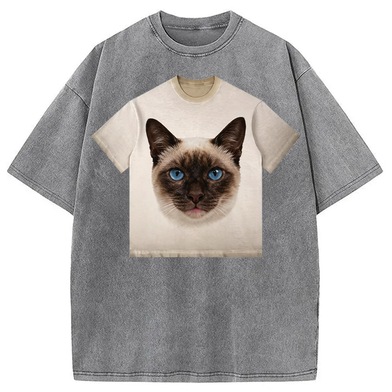 Tokyocanvas Coffee Cat Shirt Of Washed T-Shirt