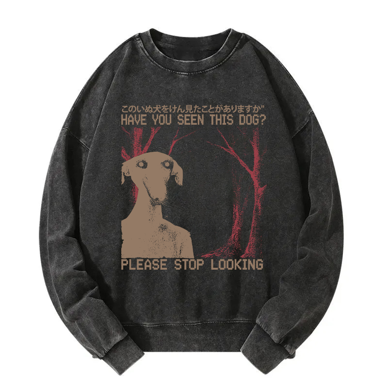 Tokyocanvas Have You Seen This Dog? Washed Sweatshirt