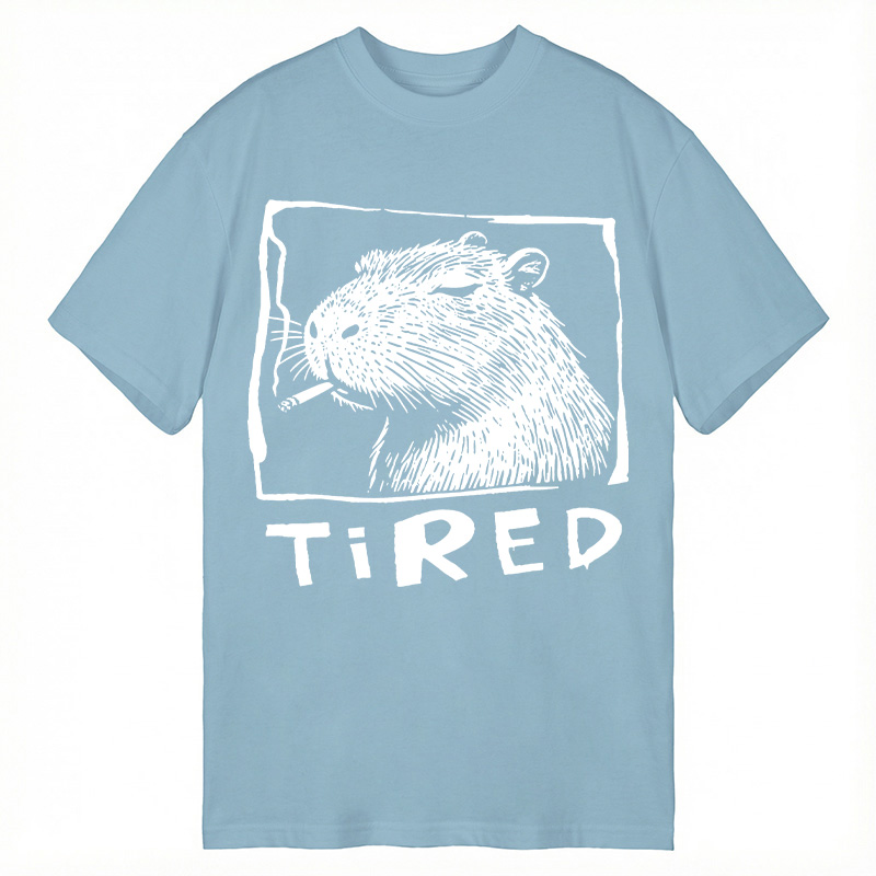 Tokyocanvas Tired Life Funny Capybara Art Classic T-Shirt