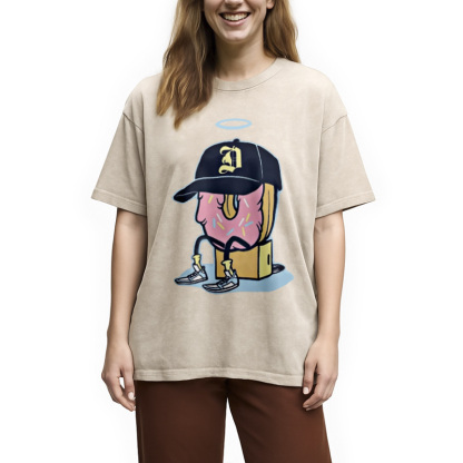 Tokyocanvas Dilla Donuts Hip Hop Washed T-Shirt