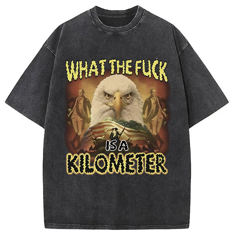 Tokyocanvas What The Fck Is A Kilometer Washed T-Shirt