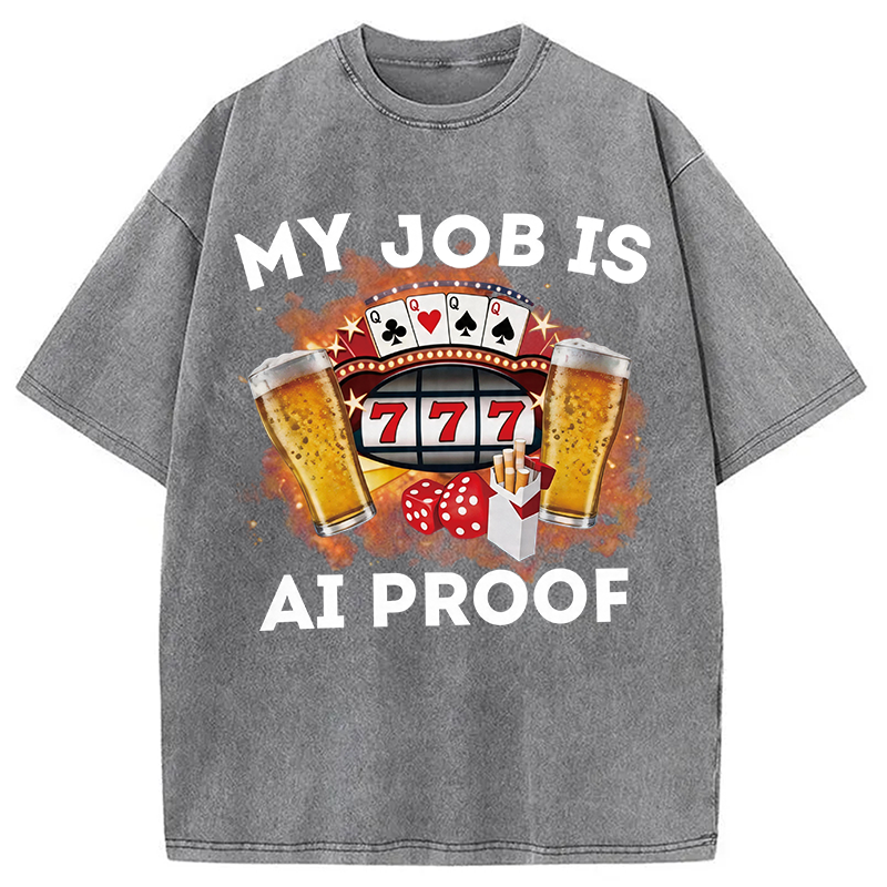 Tokyocanvas My Job Is AI Proof Washed T-Shirt
