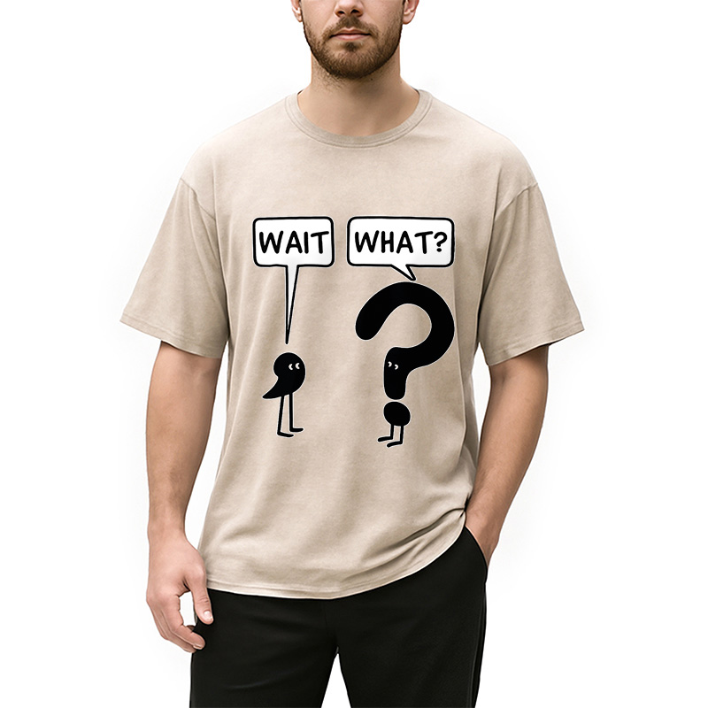 Tokyocanvas Wait, What? Washed T-Shirt