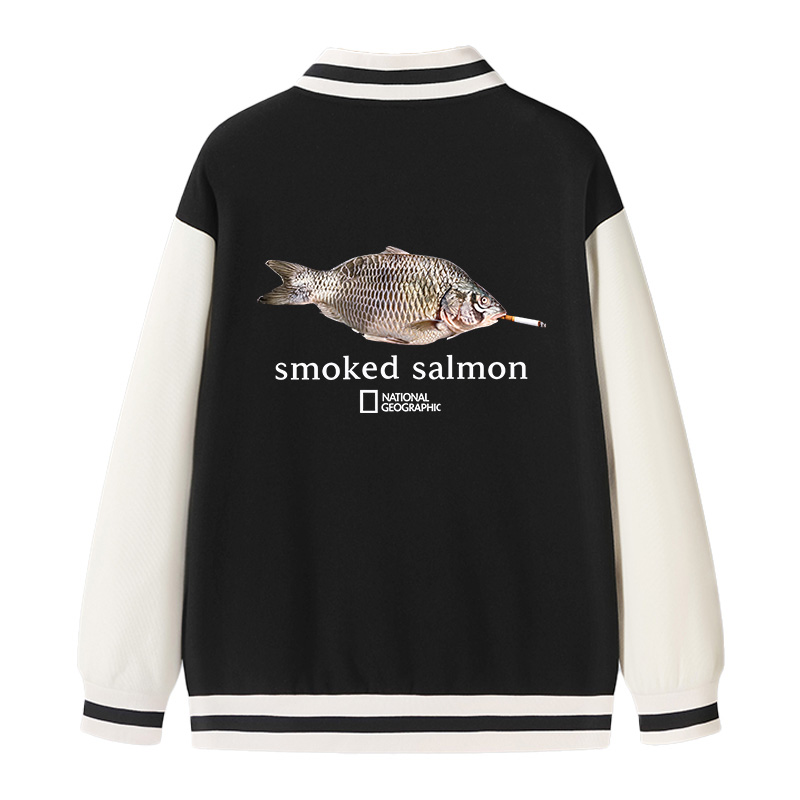 Tokyocanvas Smoked Salmon Varsity Jacket