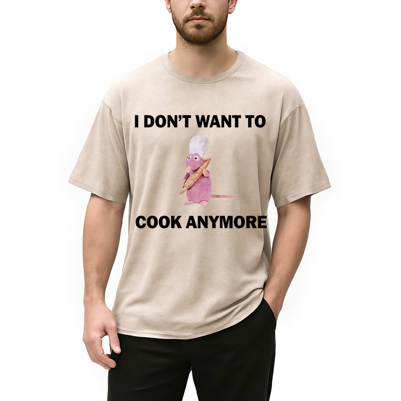 Tokyocanvas Funny Cooking Meme Washed T-Shirt