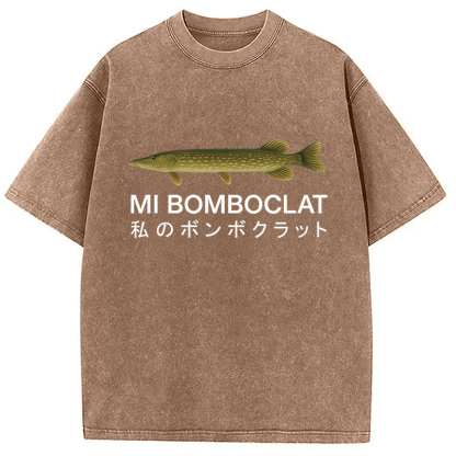 Tokyocanvas Mi Bomboclat Fish Meme Washed T-Shirt