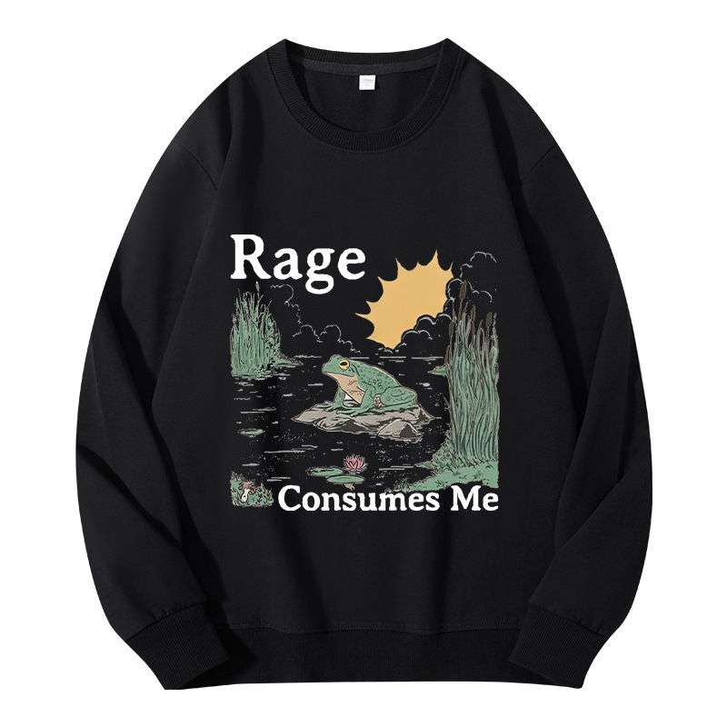 Tokyocanvas Rage Consumes Me Frog Pond Classic Sweatshirt