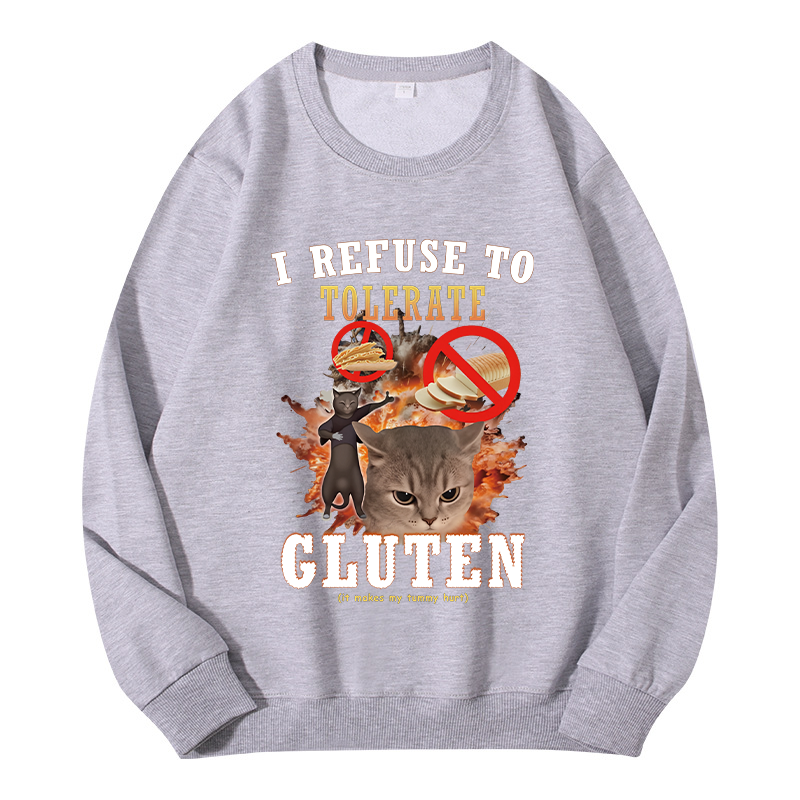Tokyocanvas I Refuse to Tolerate Gluten Classic Sweatshirt