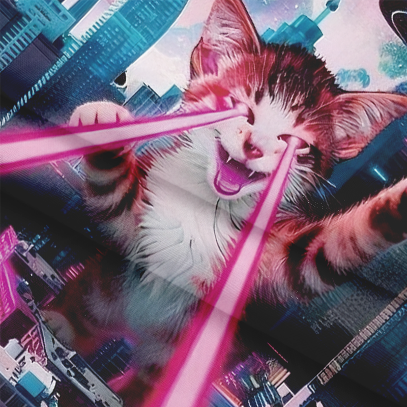 Tokyocanvas Space Cats Graphic Long-sleeve T-Shirt