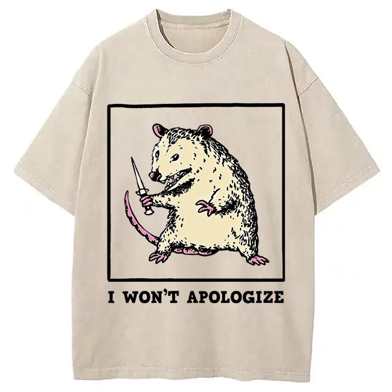 Tokyocanvas I Won't Apologize Washed T-Shirt