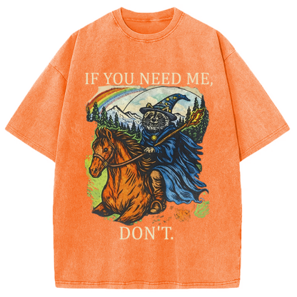 Tokyocanvas Funny Raccoon Wizard Gamer Washed T-Shirt