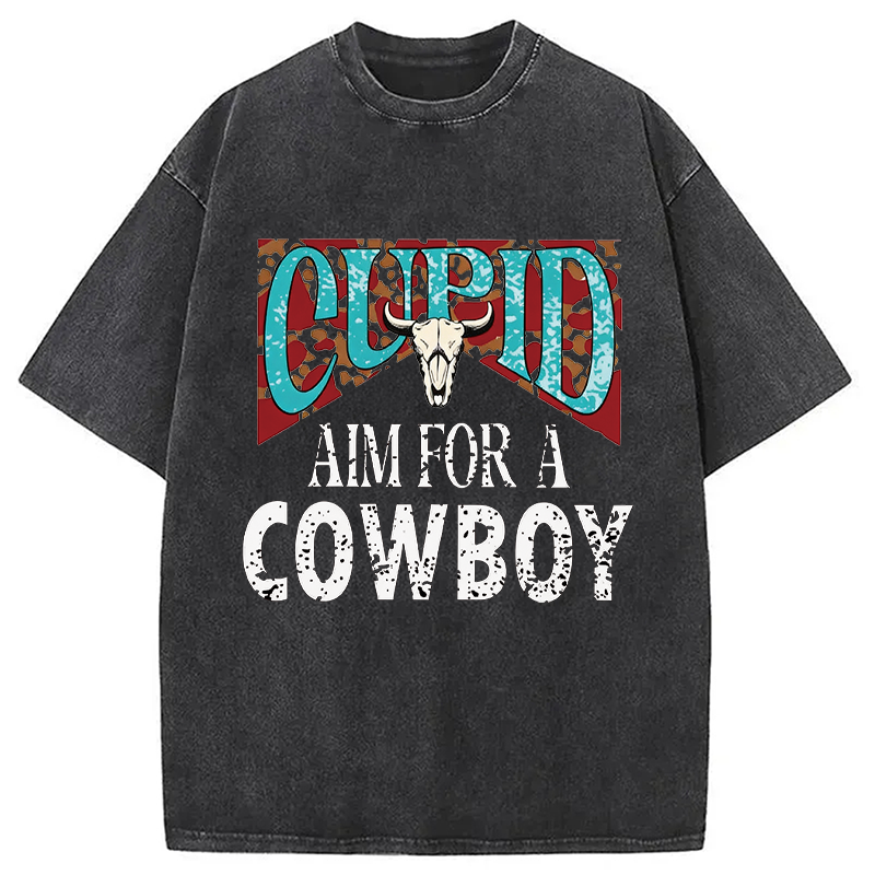 Tokyocanvas Cupid Aim For A Cowboy Washed T-Shirt