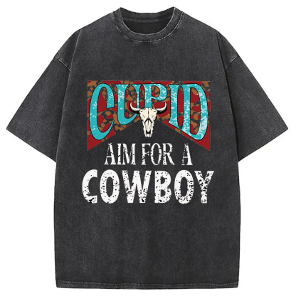 Tokyocanvas Cupid Aim For A Cowboy Washed T-Shirt