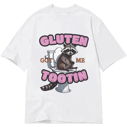 Tokyocanvas Gluten Got Me Tootin Raccoon Meme Classic T-Shirt