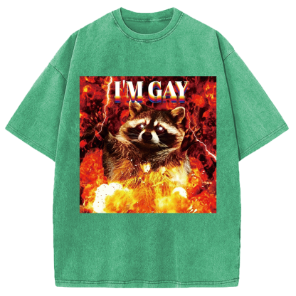 Tokyocanvas I'm Gay Washed T-Shirt