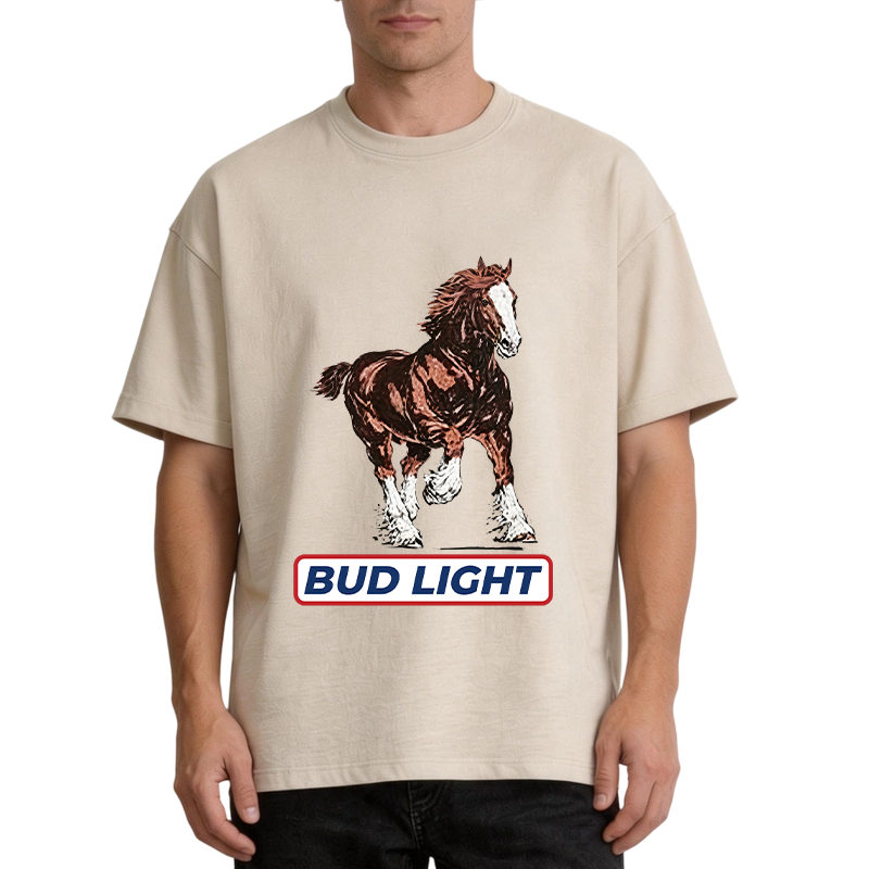 Tokyocanvas Bud Light Horse Washed T-Shirt