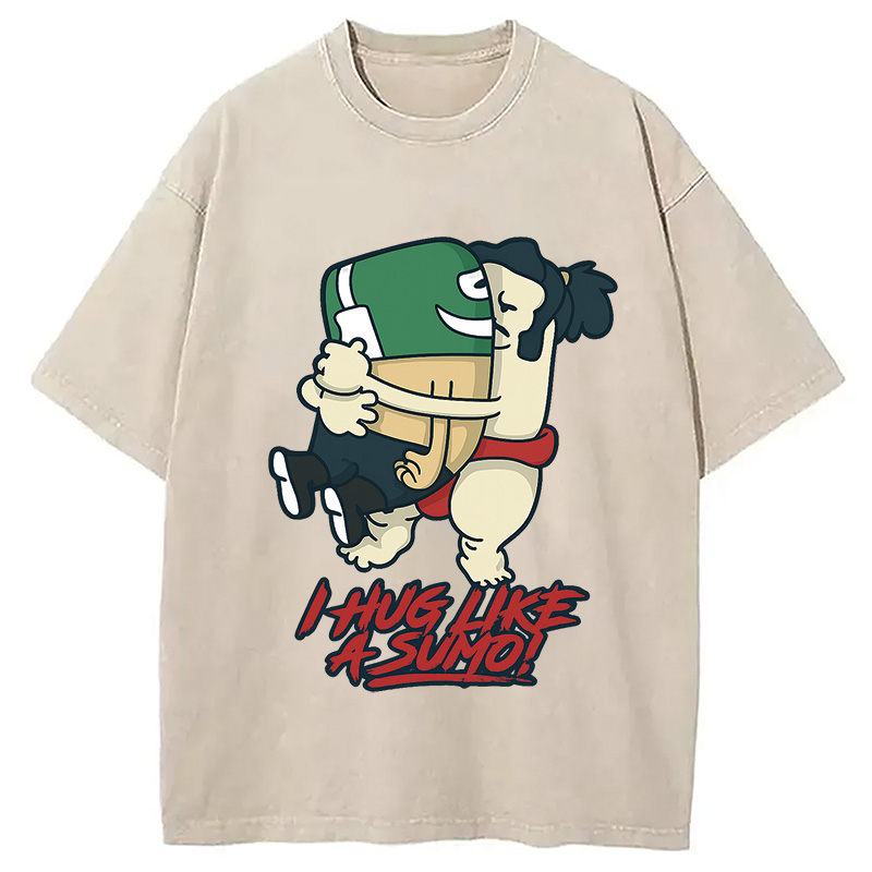 Tokyocanvas I Hug Like a Sumo Washed T-Shirt