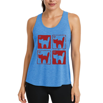 Tokyocanvas Cat Hearts Y2K Fitness Tank
